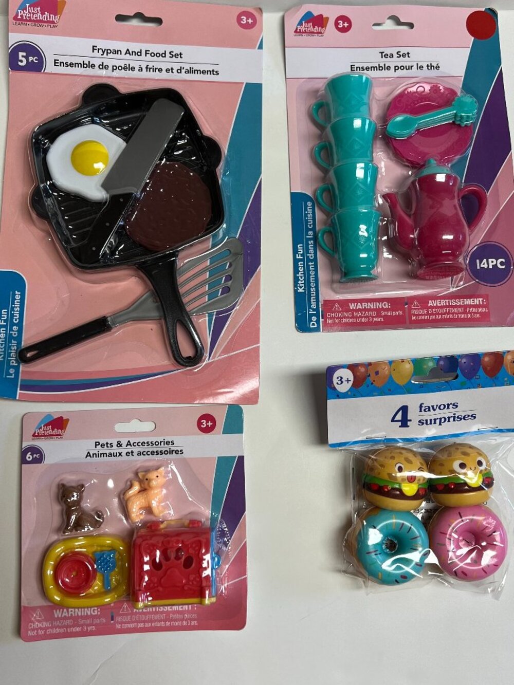 Kids Pretend Play Kitchen Tea Frying Set Food Squishy Toy Party Favors Lot NEW